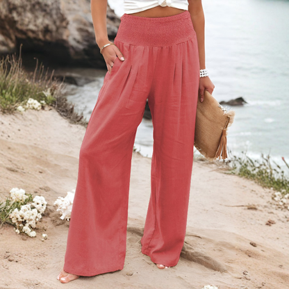 Pantaloni palazzo da donna in lino