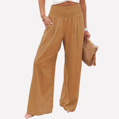 Pantaloni palazzo da donna in lino