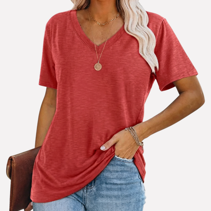 Women’s V-Neck Short Sleeve Top