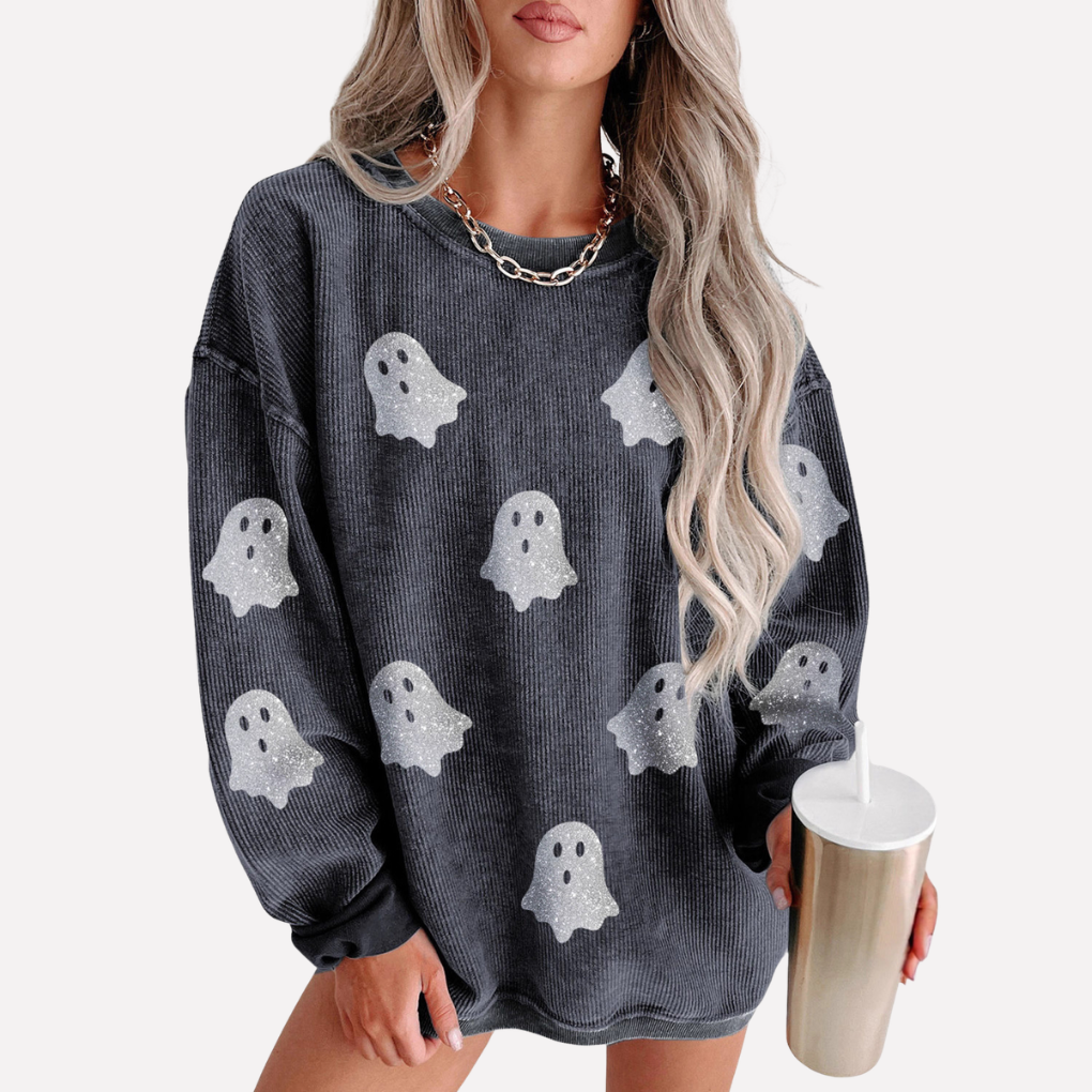 Oversized sweatshirt met ronde hals voor dames