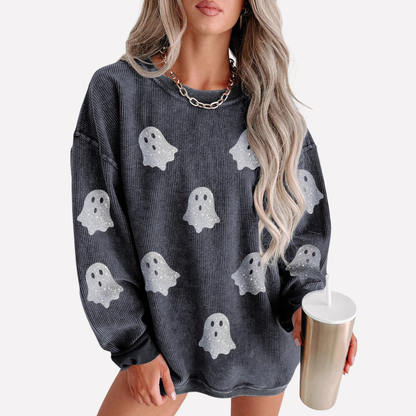 Oversized sweatshirt met ronde hals voor dames