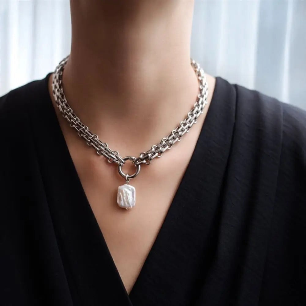 Enskier – Statement Necklace for Women in Stainless Steel