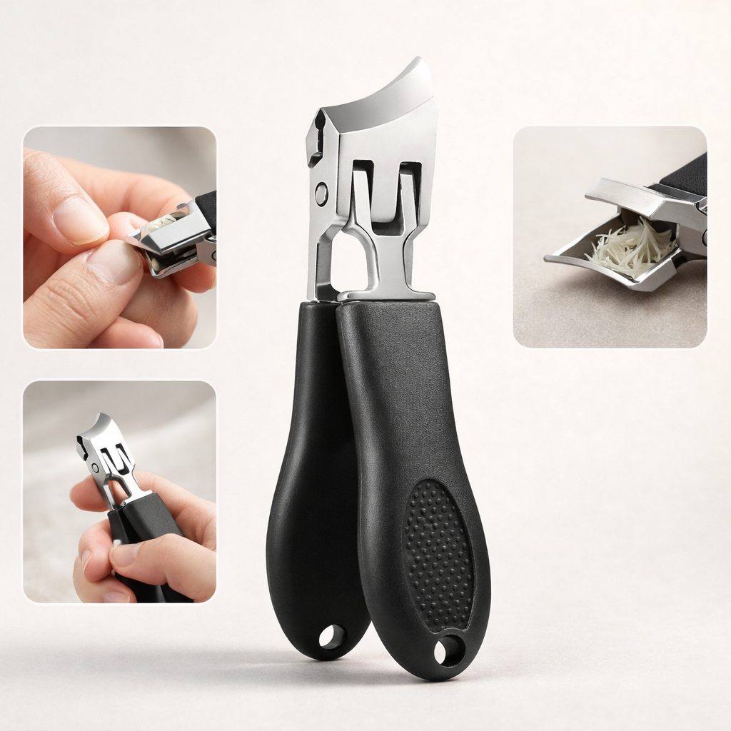 Nail Clipper | Extra Wide Opening, Stainless Steel | Precise, Anti-Splash