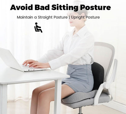 Ergonomic Memory Foam Seat Cushion for Office and Car – Comfortable Sitting