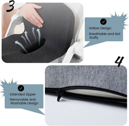 Ergonomic Memory Foam Seat Cushion for Office and Car – Comfortable Sitting