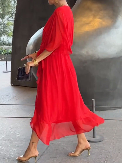 Eva | Elegant chiffon evening dress