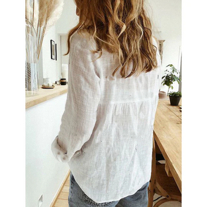Eva | Linen Comfortable Ladies' Blouse