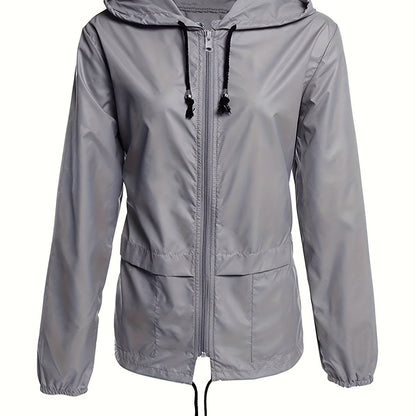 Eva | Plain Colour Windbreaker with Long Sleeves