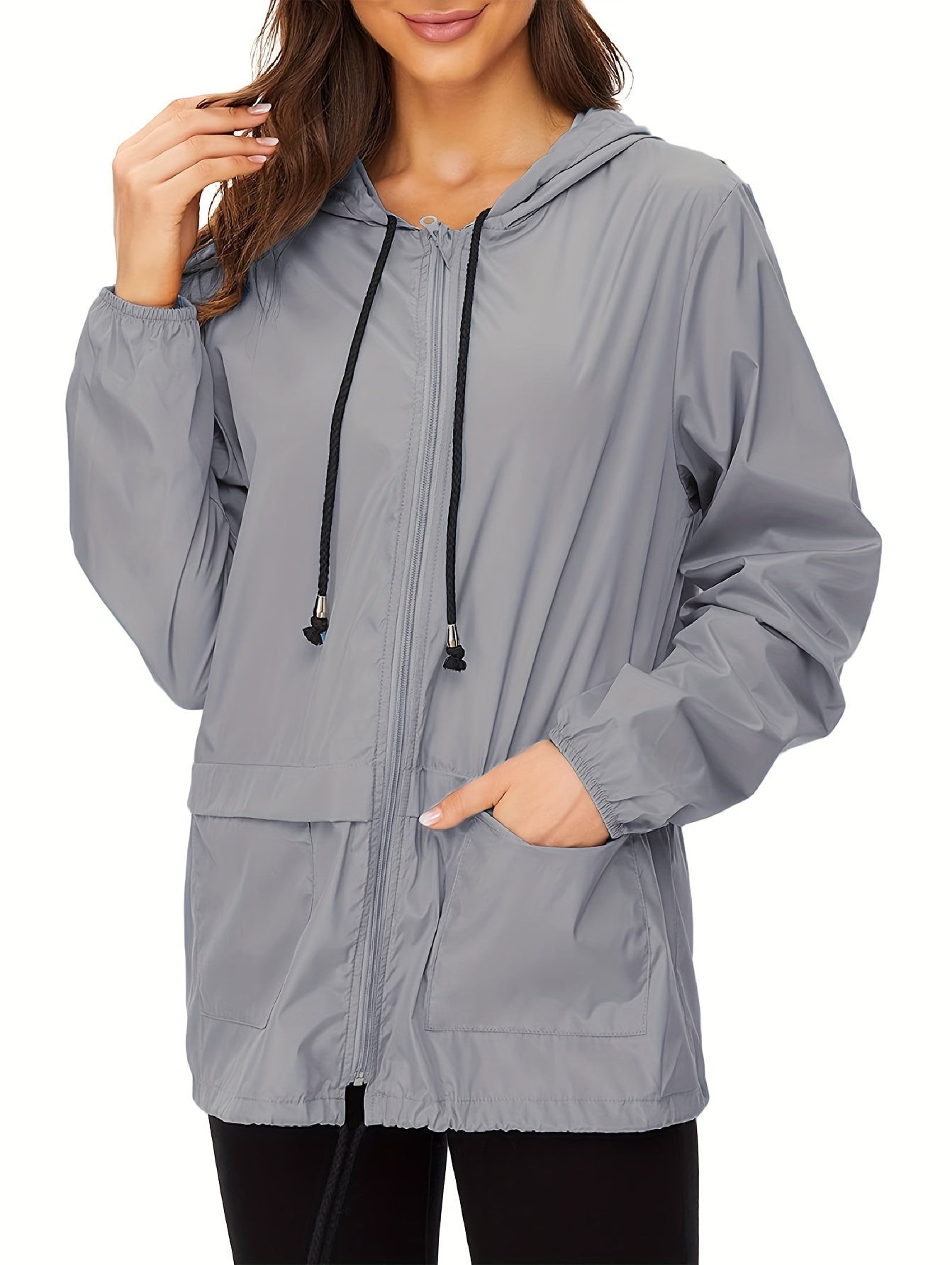 Eva | Plain Colour Windbreaker with Long Sleeves