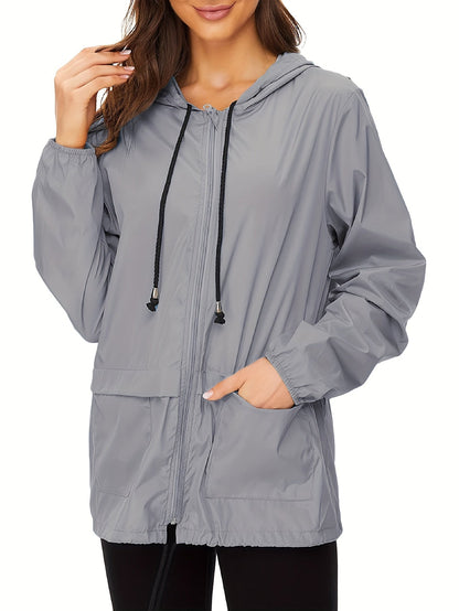 Eva | Plain Colour Windbreaker with Long Sleeves