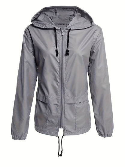 Eva | Plain Colour Windbreaker with Long Sleeves
