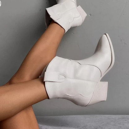 Eveline | Black Waterproof Leather Ladies' Cowboy Boots