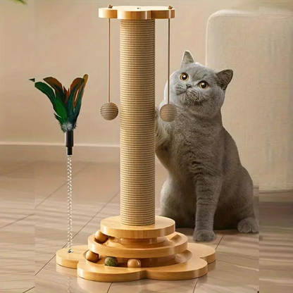 Exclusive Wooden Cat Scratching Post