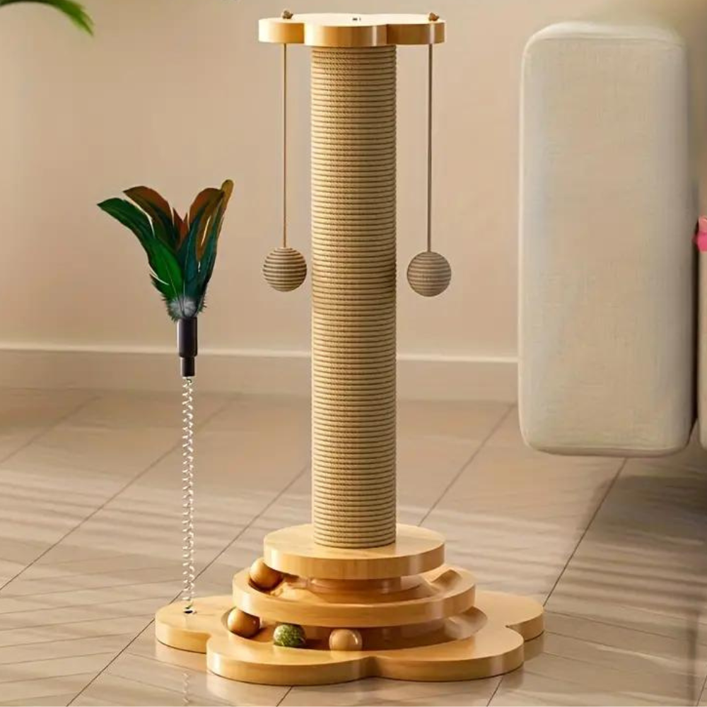Exclusive Wooden Cat Scratching Post