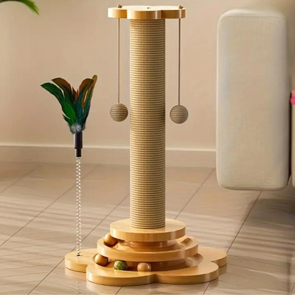 Exclusive Wooden Cat Scratching Post