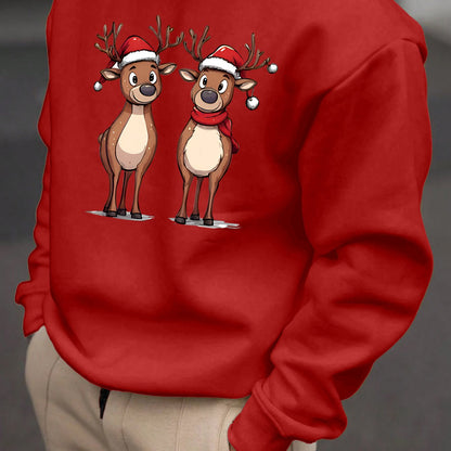 Eziah | Festive Reindeer Print Men's Sweatshirt
