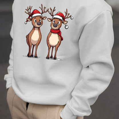 Eziah | Festive Reindeer Print Men's Sweatshirt