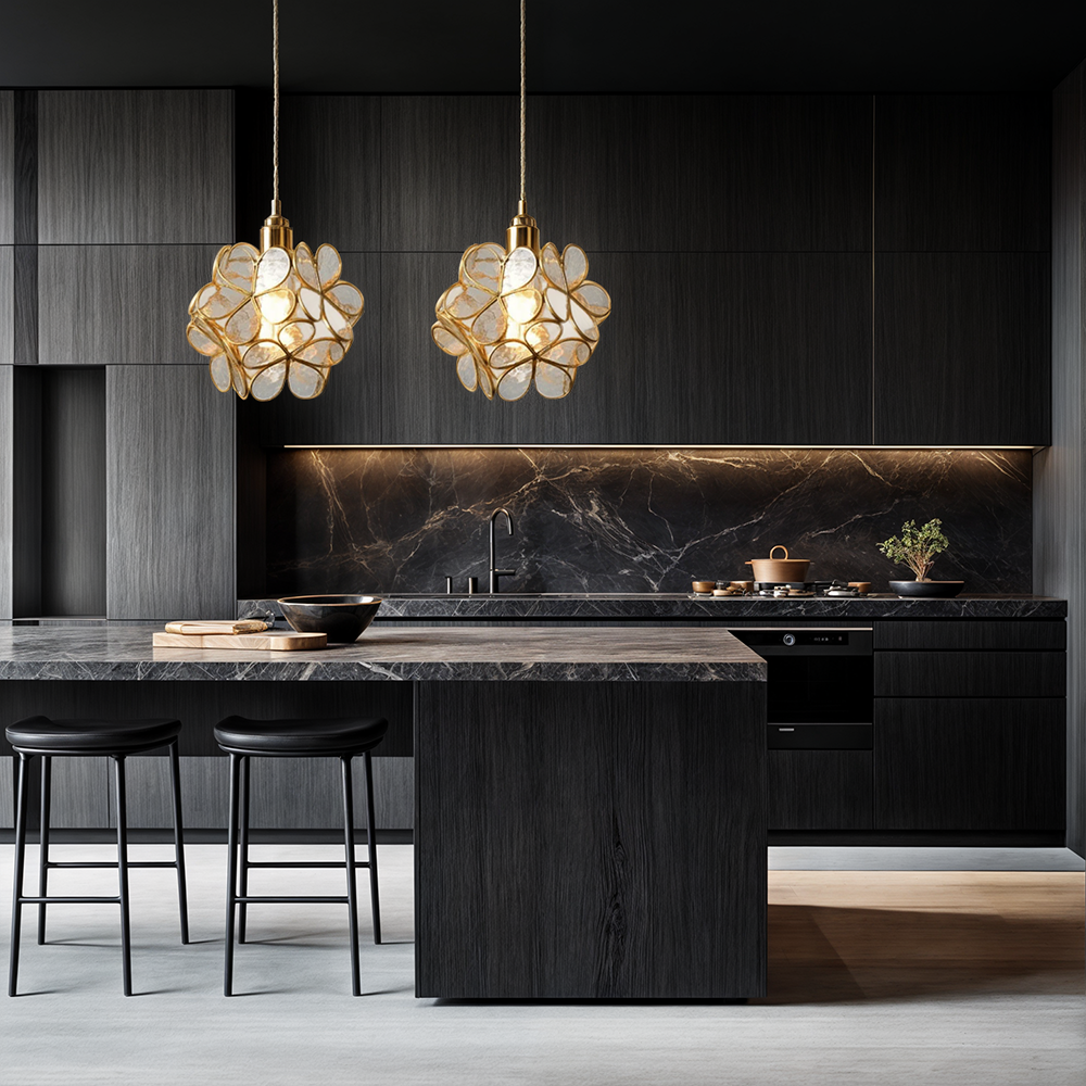 Glass Flower Pendant Light Nordic Design