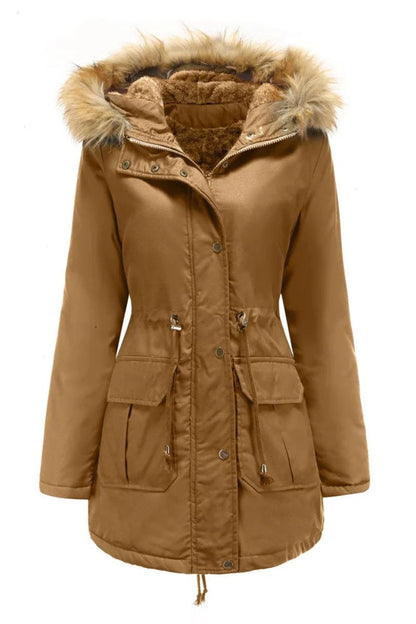 Levelle - Classic Women's Mid-Length Coat with Hood