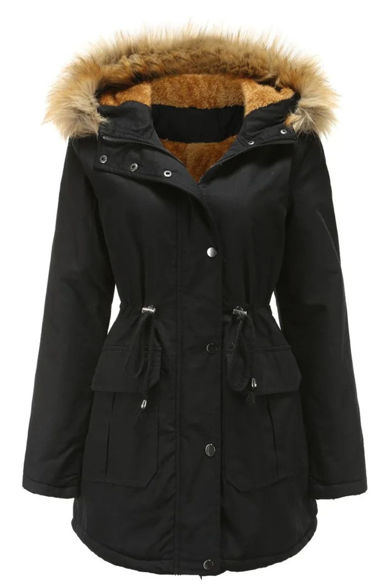 Levelle - Classic Women's Mid-Length Coat with Hood