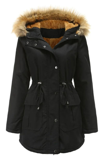 Levelle - Classic Women's Mid-Length Coat with Hood