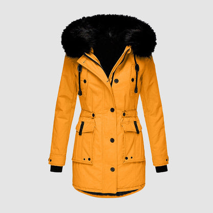 Winter Coat for Women with Fur Collar - Zebba