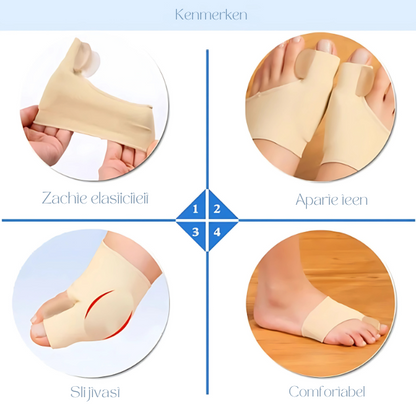 Separador de dedos del pie: corrector del dolor con almohadilla de gel