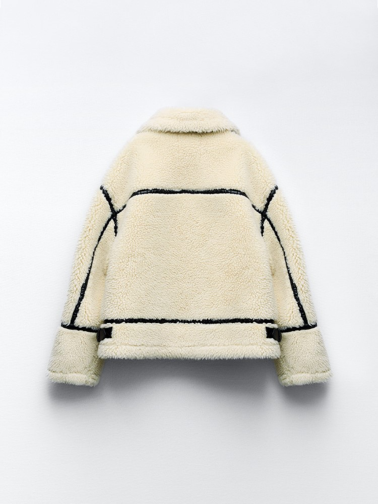 Fabienne | Teddy Jacket super soft white fleece jacket for women
