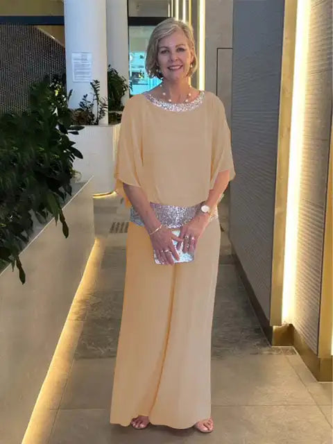 Elegant Two-Piece Set with Wide Trousers