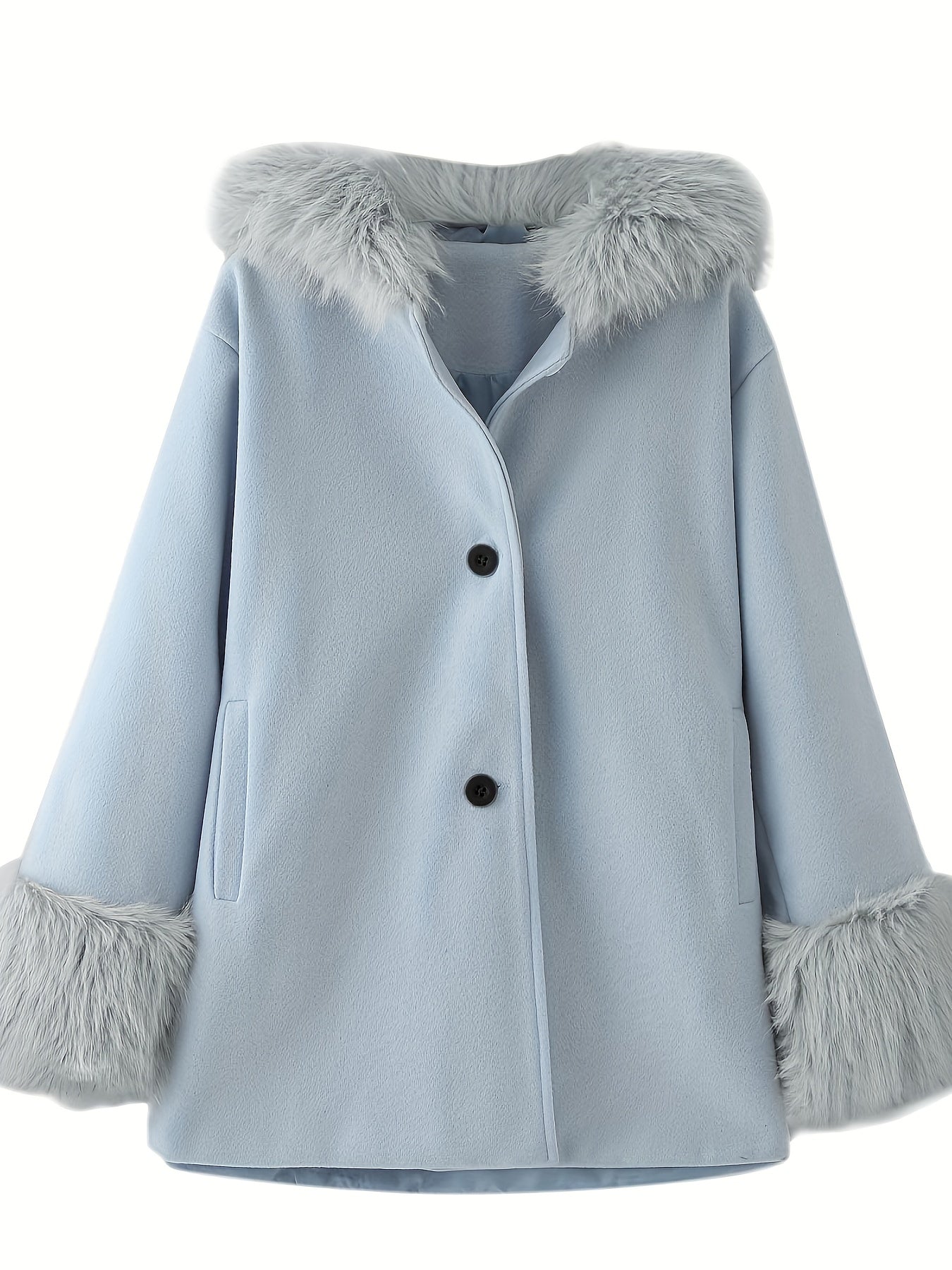 Faux Fur Coat with Hood for Little Girls - Princess