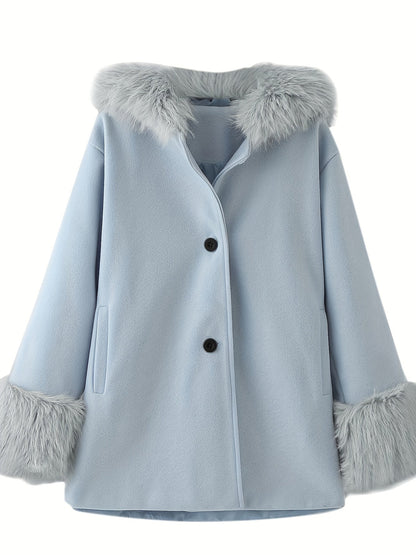 Faux Fur Coat with Hood for Little Girls - Princess