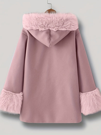 Faux Fur Coat with Hood for Little Girls - Princess