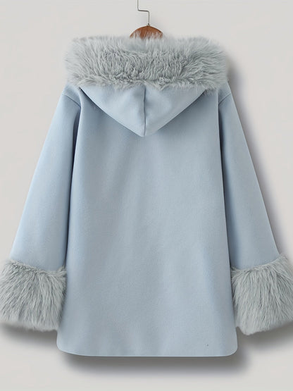 Faux Fur Coat with Hood for Little Girls - Princess