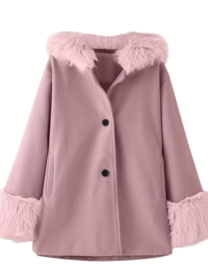 Faux Fur Coat with Hood for Little Girls - Princess
