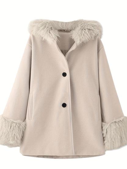 Faux Fur Coat with Hood for Little Girls - Princess