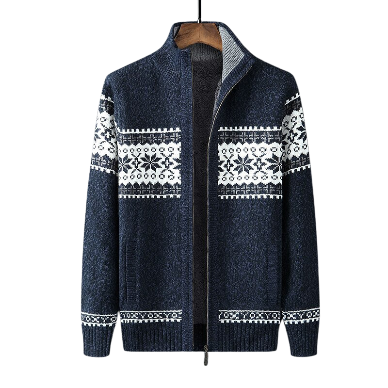 Raven – Casual knitted men's jacket with zip