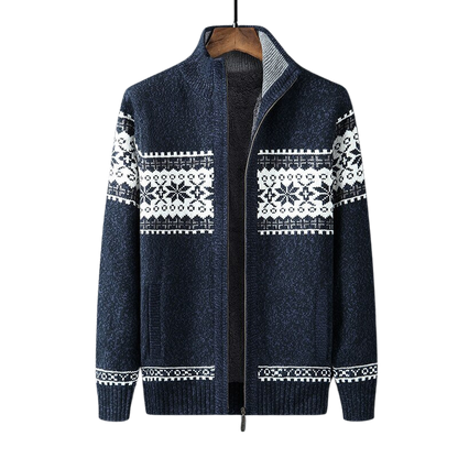 Raven – Casual knitted men's jacket with zip