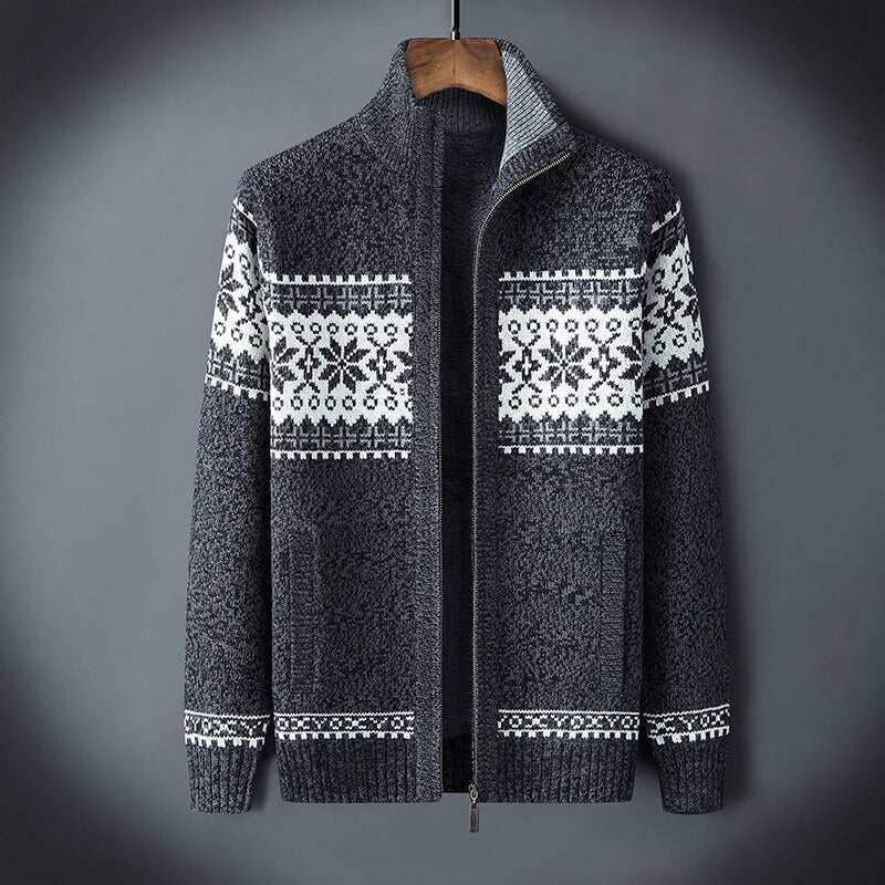 Raven – Casual knitted men's jacket with zip