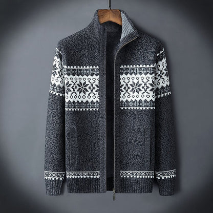 Raven – Casual knitted men's jacket with zip
