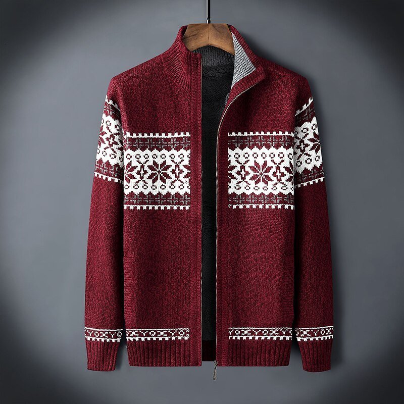 Raven – Casual knitted men's jacket with zip