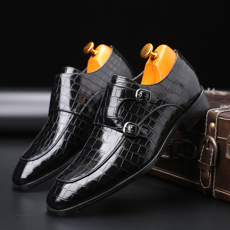 Felix | Leather breathable smart men's shoes with square toe