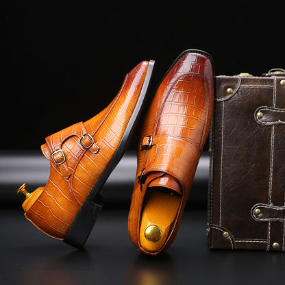 Felix | Leather breathable smart men's shoes with square toe