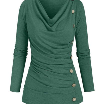 Femke | Casual knitted top with collar and ruffles