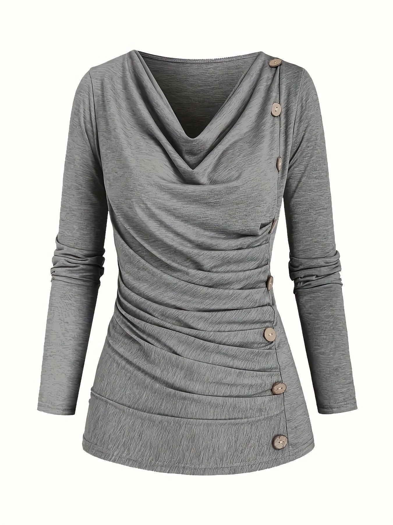 Femke | Casual knitted top with collar and ruffles