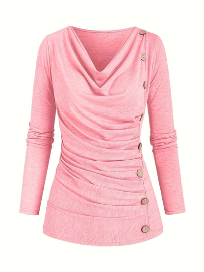 Femke | Casual knitted top with collar and ruffles