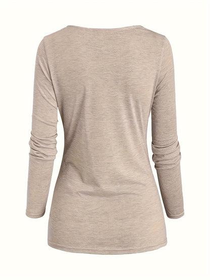 Femke | Casual knitted top with collar and ruffles