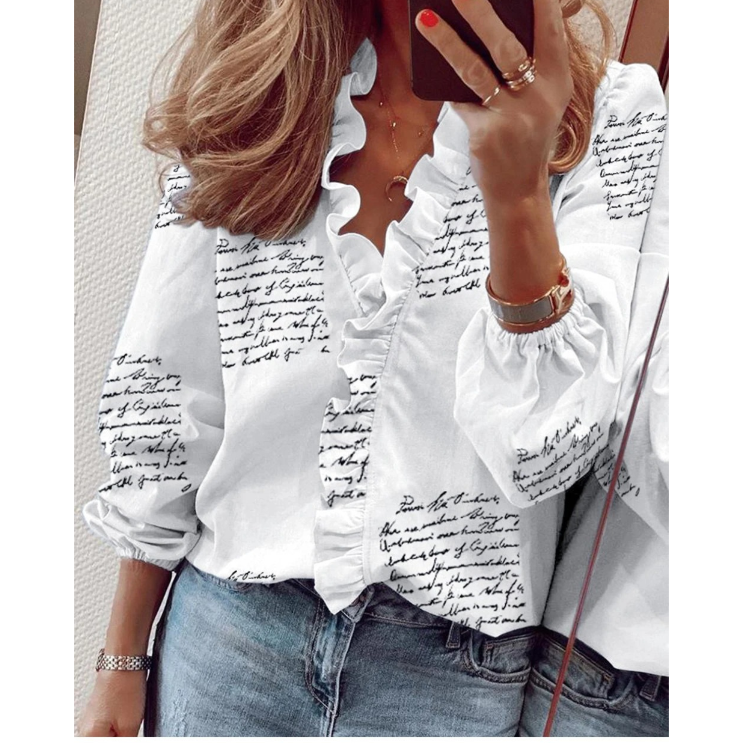 Femke | Chiffon blouse with floral print