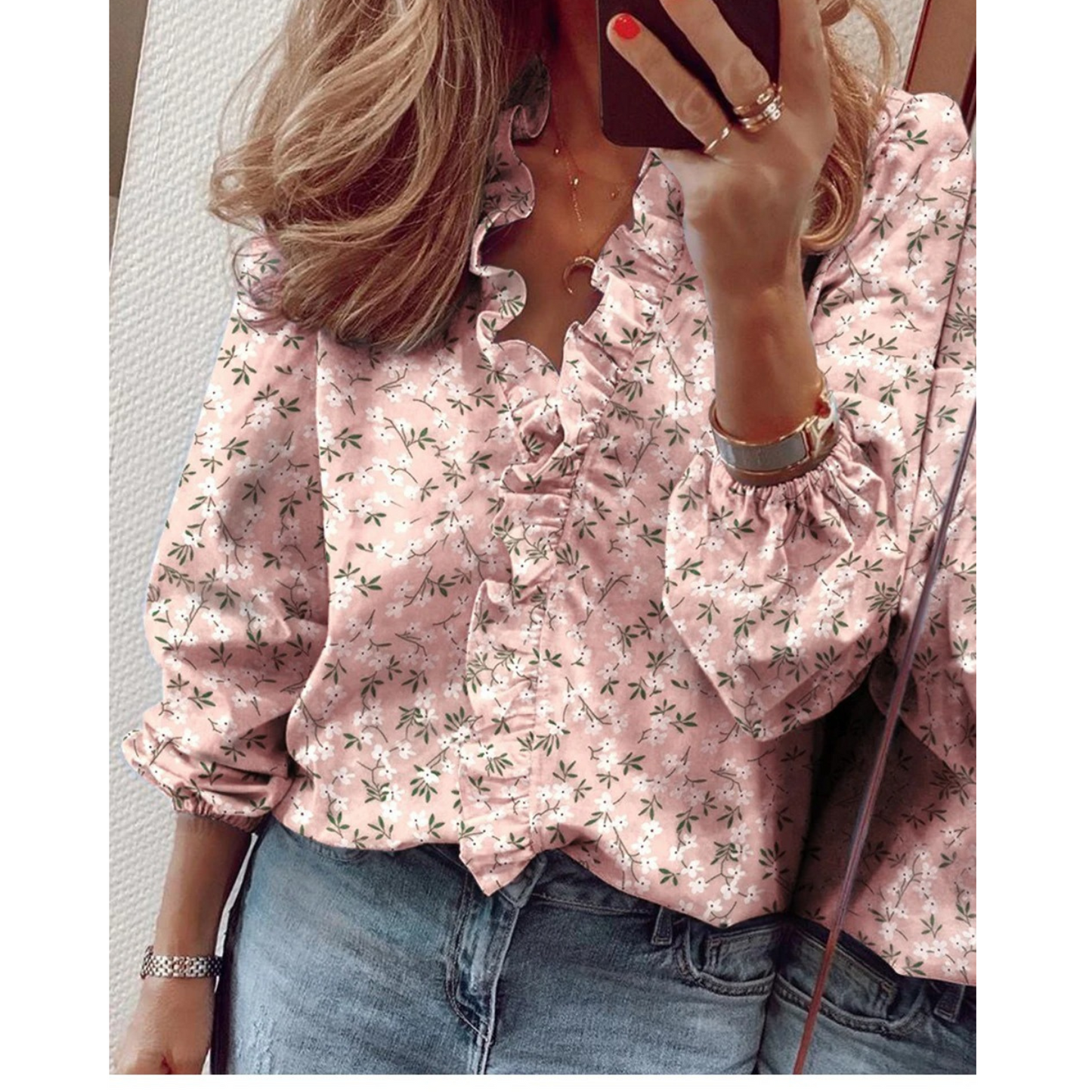 Femke | Chiffon blouse with floral print