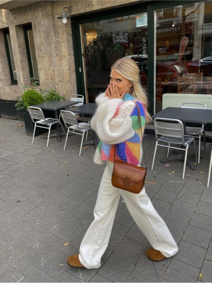 Femke | Colourful Knitted Wool Sweater
