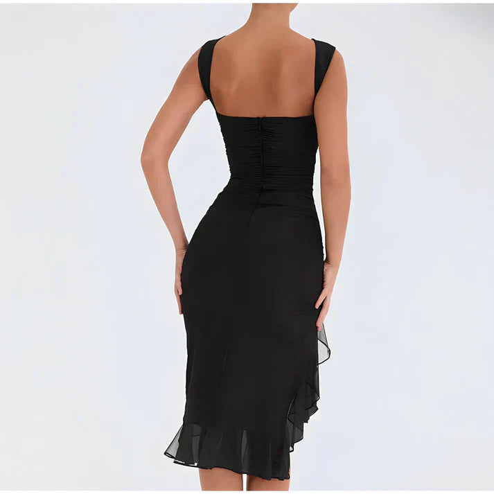 Fenna | Elegant bodycon dress with ruffles